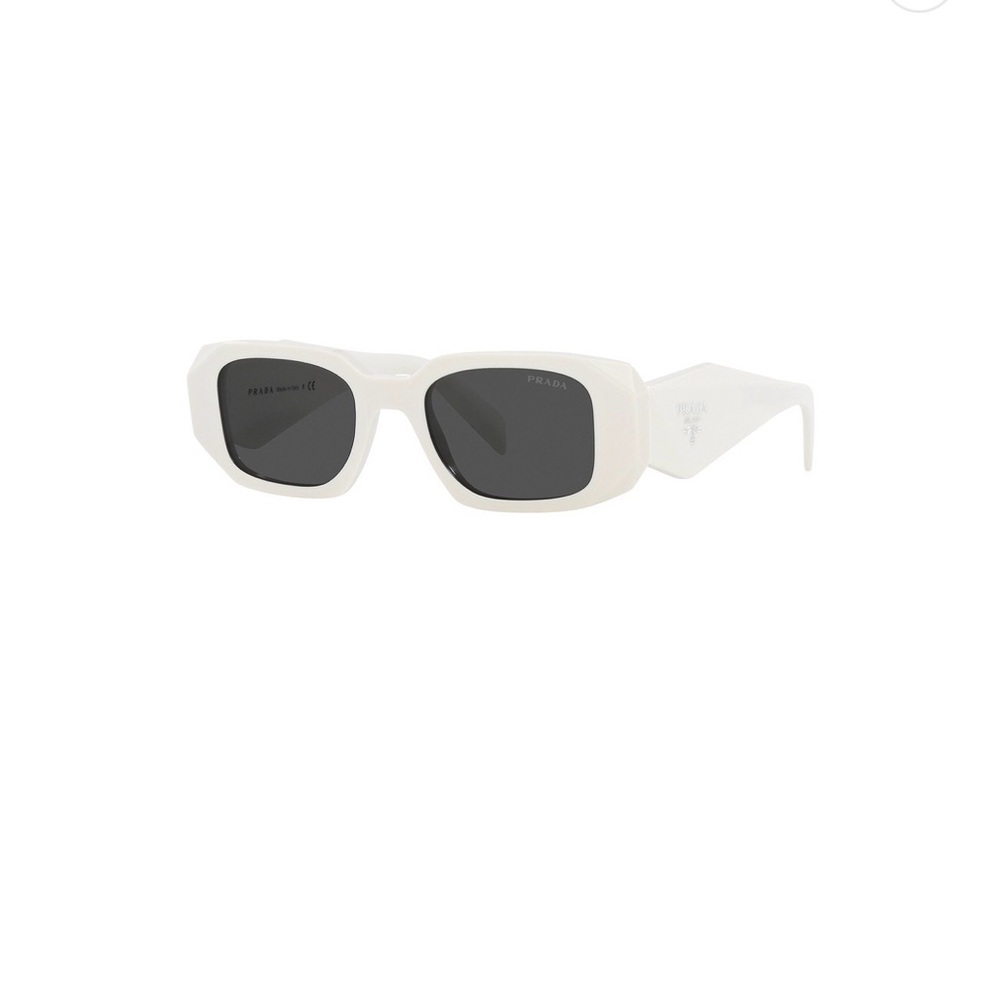 Prada Ivory Rectangular Sunglasses